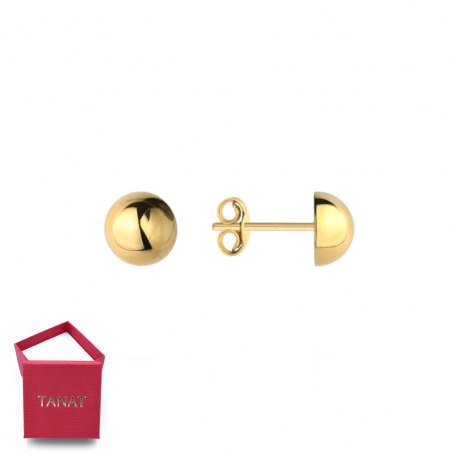 Złote 585 kolczyki 4 mm kuleczki gładkie
