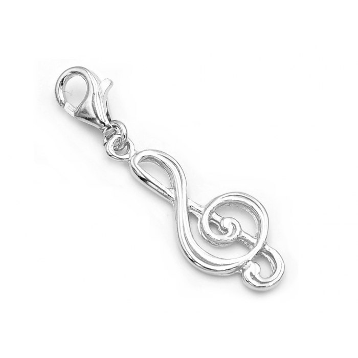 Srebrne charms klucz wiolinowy