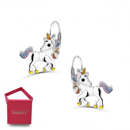 Srebrne kolczyki jednorożce pony