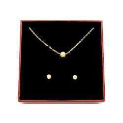 Pozłacany komplet kulki kuleczki + pudełko