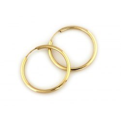 Kolczyki złote 375 koła kółka 15 mm szarniry