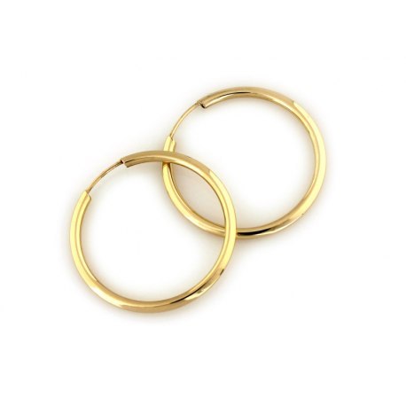 Kolczyki złote 375 koła kółko 22 mm szarniry