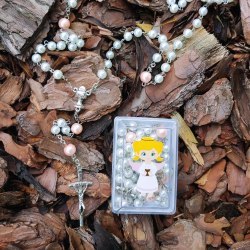 Różaniec komunijny Komunia Święta - dziewczynka