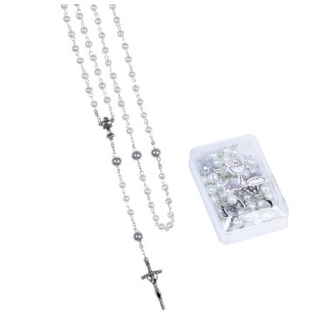 Różaniec komunijny Komunia Święta pudełko