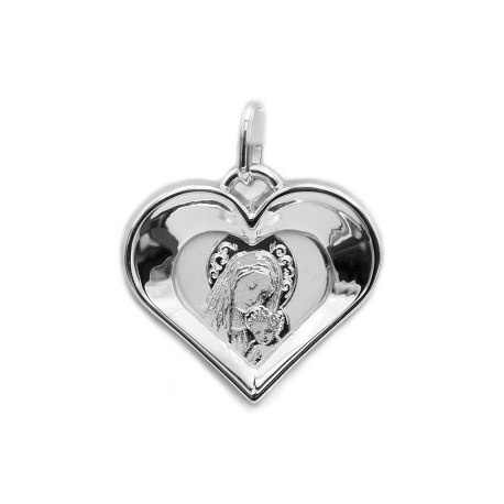 Medalik srebrny wisiorek okrągły Matka Boska Fatimska ażur DEW-21