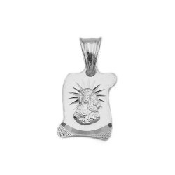 Medalik srebrny Matka Boska Częstochowska papirus DEW-33