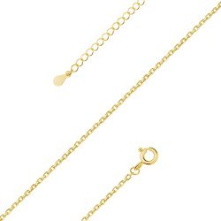 Łańcuszek srebro 925 pozłacane Anker Ankier 42 - 45cm regulacja