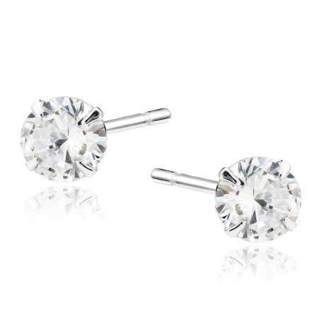 Srebrne kolczyki crystal cyrkonia 6 mm
