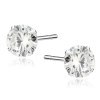Srebrne kolczyki crystal cyrkonia 7 mm