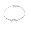 Bransoletka srebra 925 księżyc crystal cyrkonia
