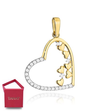 Złoty wisiorek 585 serce serduszko Walentynki