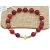 Bransoletka różaniec na rękę jadeit bordowy czerwony sakwa