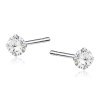 Srebrne kolczyki crystal cyrkonia 4 mm