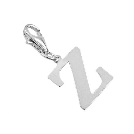 Srebrny charms zawieszka do bransoletki litera literka Z