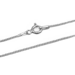 Łańcuszek srebrny 925 rodowany pancerka 50 cm 1,5 mm