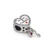 Srebrna przekładka koralik serduszko nieskończoność psia łapka