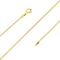 Łańcuszek srebro 925 pozłacane kostka wenecjana 42 cm