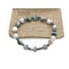 Bransoletka różaniec na rękę agat mszysty sakwa