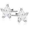 Kolczyki srebrne crystal cyrkonia gwiazdka 7,5 mm