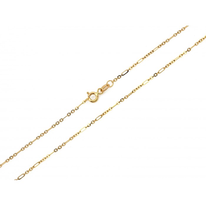 Złoty łańcuszek damski 585 14K ozdobyny ogniwa 45 cm