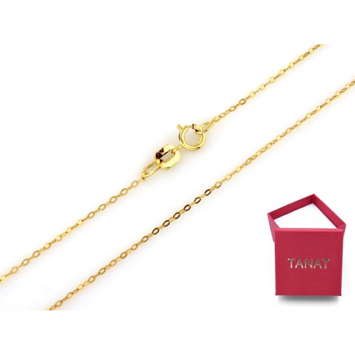 Łańcuszek złoty 585 14K Ankier Anker 45 cm - 0,9 g