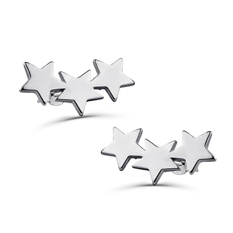 Srebrna kolczyki 925 wkręty trzy gwiazdki gwiazda