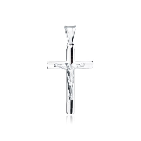 Krzyżyk srebrny 925 duży zdobiony diamentowany DEW-89