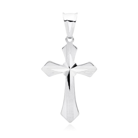Krzyżyk srebrny 925 duży 40mm diamentowany DEW-92