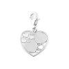 Srebrny charm przywieszka do bransoletki serce serca