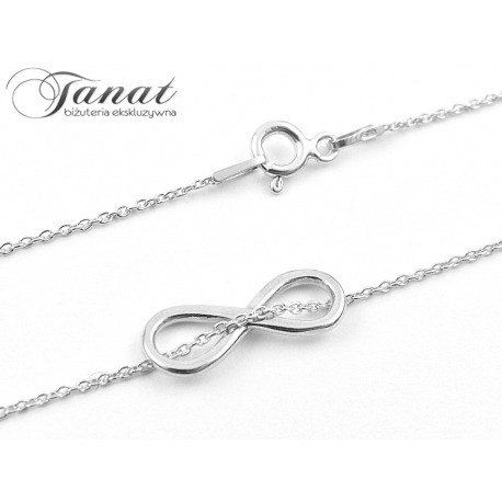 Infinity - srebrny naszyjnik celebrytka.