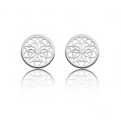 Srebrne kolczyki ażur koła