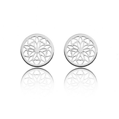 Srebrne kolczyki ażur koła