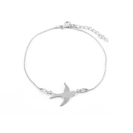 Srebrna bransoletka nieskończoność pióro