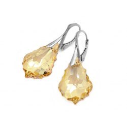 Srebrne kolczyki Baroque 22mm Golden Shadow