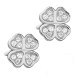 Srebrne kolczyki kolorowe drzewa cyrkonie