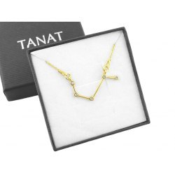 Pozłacany naszyjnik znak zodiaku konstelacja baran