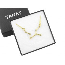 Pozłacany naszyjnik znak zodiaku konstelacja panna