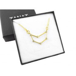 Pozłacany naszyjnik znak zodiaku konstelacja koziorożec