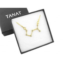 Pozłacany naszyjnik znak zodiaku konstelacja skorpion