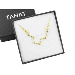 Pozłacany naszyjnik znak zodiaku konstelacja ryby