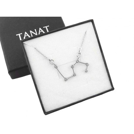 Srebrny naszyjnik znak zodiaku konstelacja lew