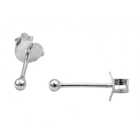Srebrne kolczyki kuleczki kulki 2 mm