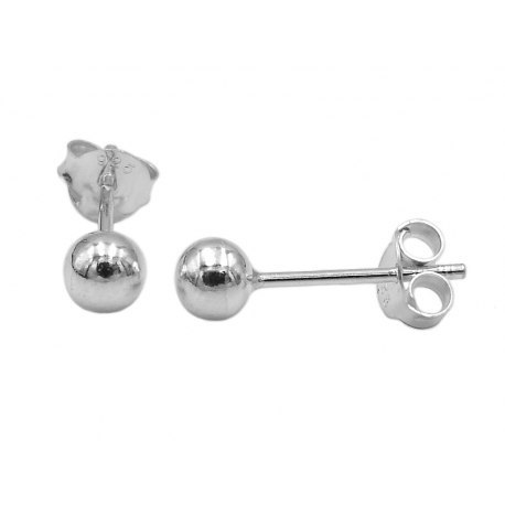 Srebrne kolczyki kuleczki kulki 4 mm