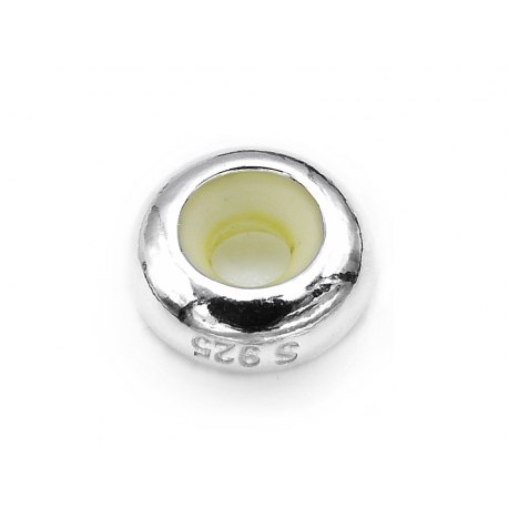 Srebrny okrągły koralik beads stoper