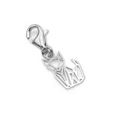 Pozłacany charms zawieszka lis kotek