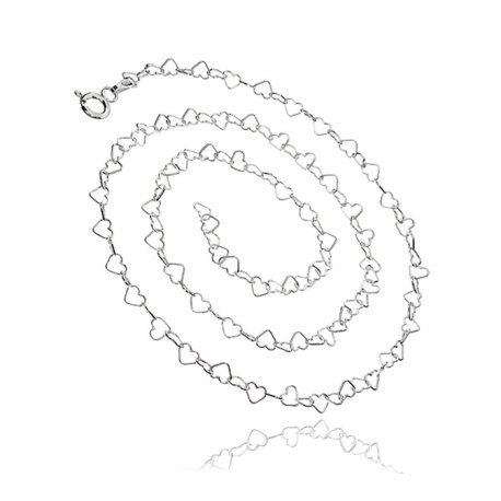 Srebrna bransoletka serca do charms