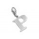 Srebrny charms literka P