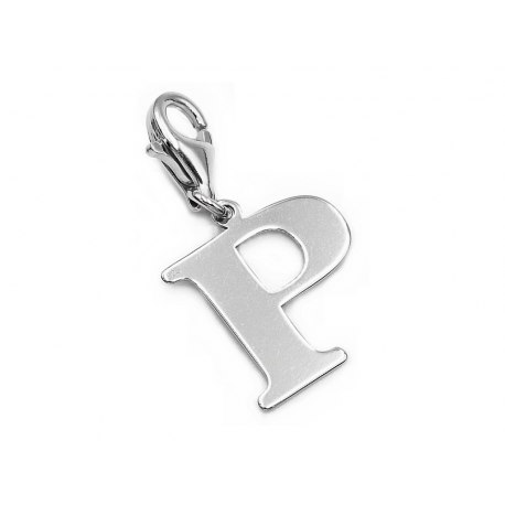 Srebrny charms literka P
