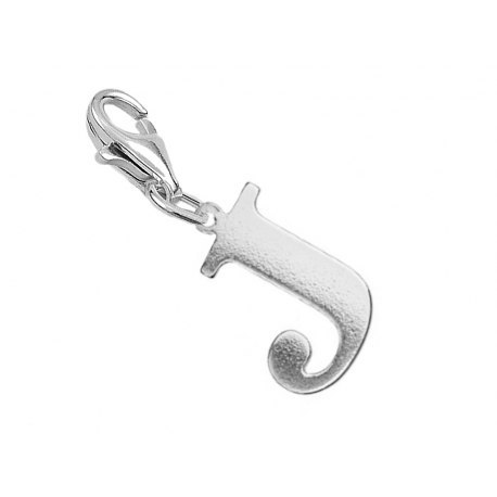Srebrny charms literka J