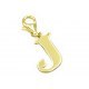 Pozłacany charms przywieszka literka J